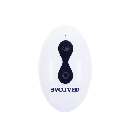 Фиолетовые анальные бусы с вибрацией и вращением Pleasure Orbit - 17,8 см.
